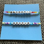Friendship Bracelets Platonic Bestie Unisex New Gag Gift White Photo 0