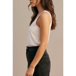 Sézane Lucie Scallop Trim Silk Top, Ecru, FR42/US10 Photo 1