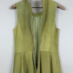 3.1 Phillip Lim Sleeveless Dress Size 0 Green Suede Mini Classic Party Cocktail Photo 5