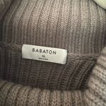 Babaton  Ribbed Gray Cowl Neck Sweater Photo 1