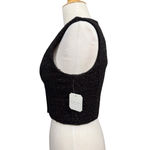 Altar'd State Altar’d State Black Sparkle Tweed Button Front Cropped Vest Size Small NWT Photo 5