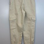 Wilfred Aritzia Cream Modern Cargo Utility Denim Pants Size 4 Photo 6