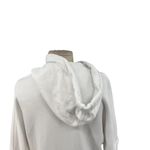 Alala Notch Hoodie Sweatshirt Long Mesh Sleeve Cotton Bamboo White Size XS Photo 10