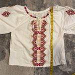 Solitaire  White Blouse with Pink Embroidery Photo 5
