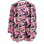 IRO  Bixie Wrap Effect Abstract Watercolor Abstract Blouse Shirt Pink Size 38 Photo 5