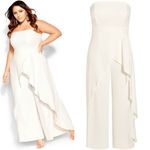 City Chic New! Attract Jumpsuit - ivory, size 16 Photo 2