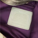 Coach Madison Maggie Lexy large hand bag 3 large pockets in purple and silver Photo 7