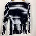 Boden Striped Reindeer Tee Size 4 Blue Photo 3