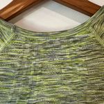 Athleta  Fastest Track Seamless Shirt Women's Large Green Ruched Athletic Gym EUC Photo 5