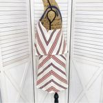 ZARA  Nautical Striped Tiered Halter Mini Dress White Red Blue Small Photo 2