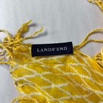 Lands End Light weight scarf in yellow and white diamond pattern Photo 3