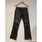 Gap Vintage Genuine Leather Boot Cut Pants Women’s Sz 2 Black Lined Vtg Y2K Photo 1