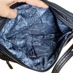 Stone & Co Black Black Distressed Leather Shoulder Bag Photo 6