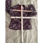 Emma James  Women's Tweed Blazer Size 8 Long Sleeve One Button Lined Lapel Collar Photo 8