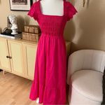Jason Wu Hot Pink Cutout Open Back Eyelet Midi Summer Dress Size Small Photo 1