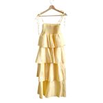 Show Me Your Mumu  Meet Cute Dress in Pale Yellow Taffeta M NWT Photo 5