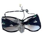 Tommy Bahama Sailboat Bandeau Bikini Top Removable Strap Nautical. Size L Photo 1