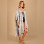Lulus  Sun Daze Grey Print Cover-Up One Size Photo 1