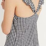 Madewell Ruffle-Strap Cami Top in Gingham Check Linen Sz 2 Photo 1