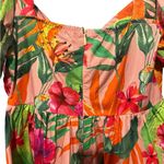 SheIn NWT  Vacay Multicolored Floral Cut Out Puff Sleeves Maxi Dress S/US 4/EU 36 Photo 3
