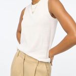 J.Crew NWT Jackie Shell Cotton Sweater Vest Green XS needs two seams repair Photo 4