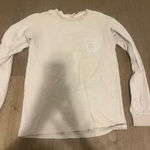 Ivory Ella  Cream Long Sleeve Shirt with Elephant Pocket Photo 0