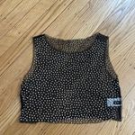 SheIn  black mesh jeweled crop top size large Photo 0