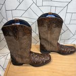 Womens Roper Cowboy Boots Size 11 Brown Suede Tooled Leather Floral Western Photo 10