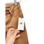 7 For All Mankind Skinny Ankle Pants Size 24 Womens Tan Faux Leather NEW Photo 5