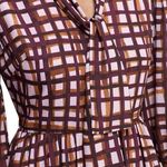 Gal Meets Glam | Lindsey Painted Windowpane Tie Neck Dress | 00 Photo 3