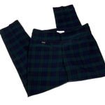 Peck & Peck | Plaid Pants Skinny Green Navy Rayon Blend Womens 10 Photo 0