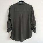 EXPRESS  Portofino Office Work Blouse Shirt Small Green Photo 3