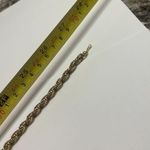 Bijoux Signed Gold Tone Necklace Chain Crystal Beads Bead Tassel Dangle Photo 6