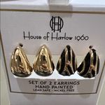 House of Harlow 1960 | Gold & Black Teardrop Earrings Photo 7