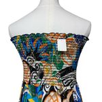 Eien USA Strapless Boho Handkerchief Hem Dress 2XL Multicolor NWT Made in USA Size XXL Photo 3