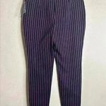 Eric Casual Striped navy/wine Dress Pants Womens Size 10 New with Tags Blue Photo 2