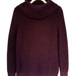 L.L.Bean A6 Women's Medium Purple Cotton Blend Cowl Neck Knit Sweater Photo 0