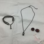 Handmade Cute Black Cat Necklace/ Vintage Earrings/ Beaded Bracelet / Punk  Photo 1