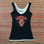 VTG RETRO MLB ARIZONA DIAMONDBACKS BASEBALL TANK TOP FAUX DOUBLE LAYER Black Size L Photo 0