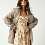 Free People  Ethereal Oasis Printed Midi Dress Ivory Small Bohemian Cottage Photo 4