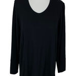 Shelfie Shoppe Hi Low Top 1X Black Built In Bra Long Sleeve NWT Photo 0