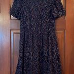 Madewell  dot ruffle dress navy size 00 Photo 6