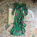 For Love & Lemons  Ross Midi Dress In Kelly Green Floral Photo 2