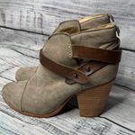 Rag and Bone  Harrow Suede Booties Grey Ankle Heeled 10 Photo 1