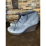 Cole Haan  X Air Women's Ankle Boots Booties Wedge Size 9 B Cornflower Blue Suede Photo 1