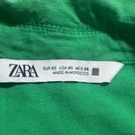 ZARA Green Tie-Waist Blouse Photo 5