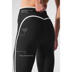 Alo Yoga Airlift High Waist Charger 7/8 Legging Black/White S Photo 2