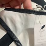 Joie  NWT White w/ Black Trim Silk Racerback Tank Photo 4