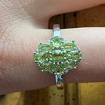 Natural Peridot Sterling Silver Ring Size 10 Green Photo 0