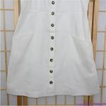 Madewell NEW  Linen-Cotton Puff-Sleeve Mini Dress, lighthouse,‎ size 6 Photo 5